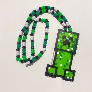 Minecraft Creeper Necklace kandi rave